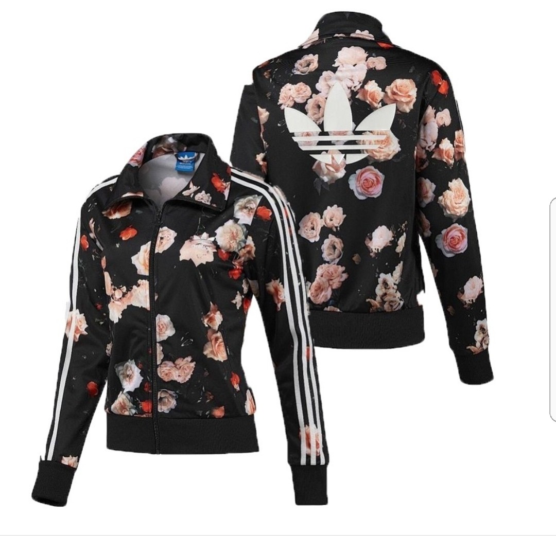 ladies floral adidas jacket