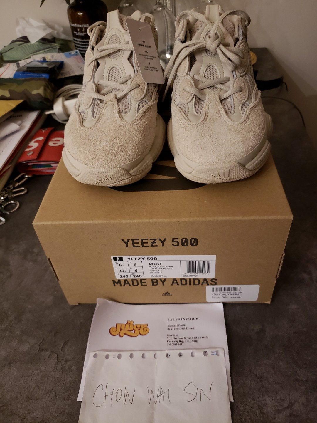 YANKEE on Adidas Yeezy 500 Saltvs Blush