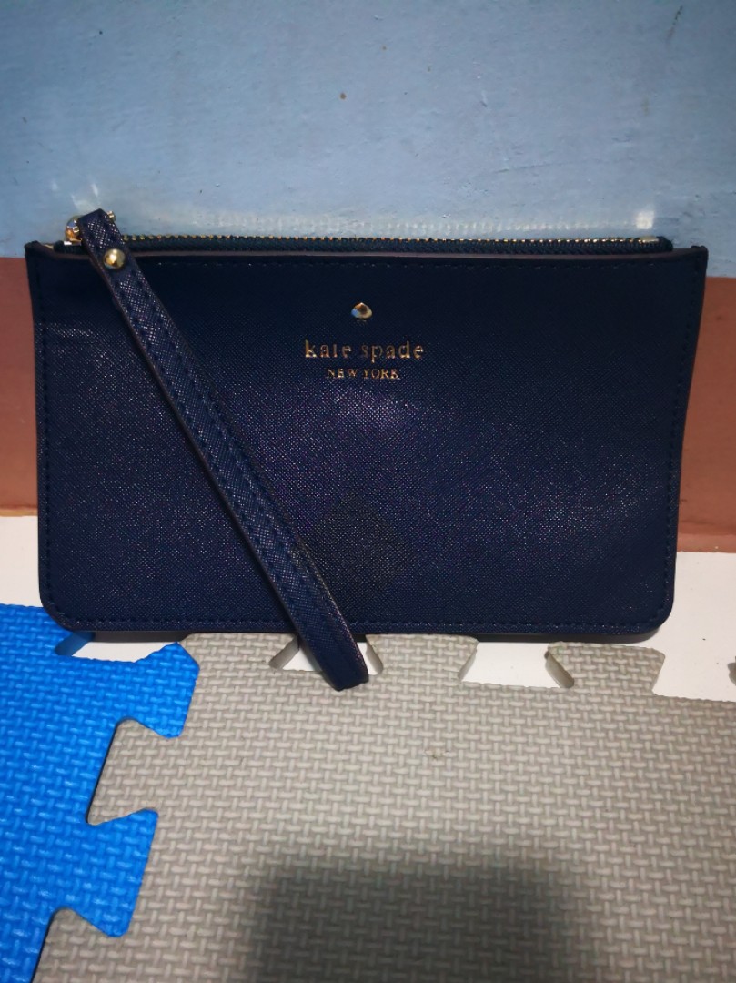 Kate spade blue wristlet best sale