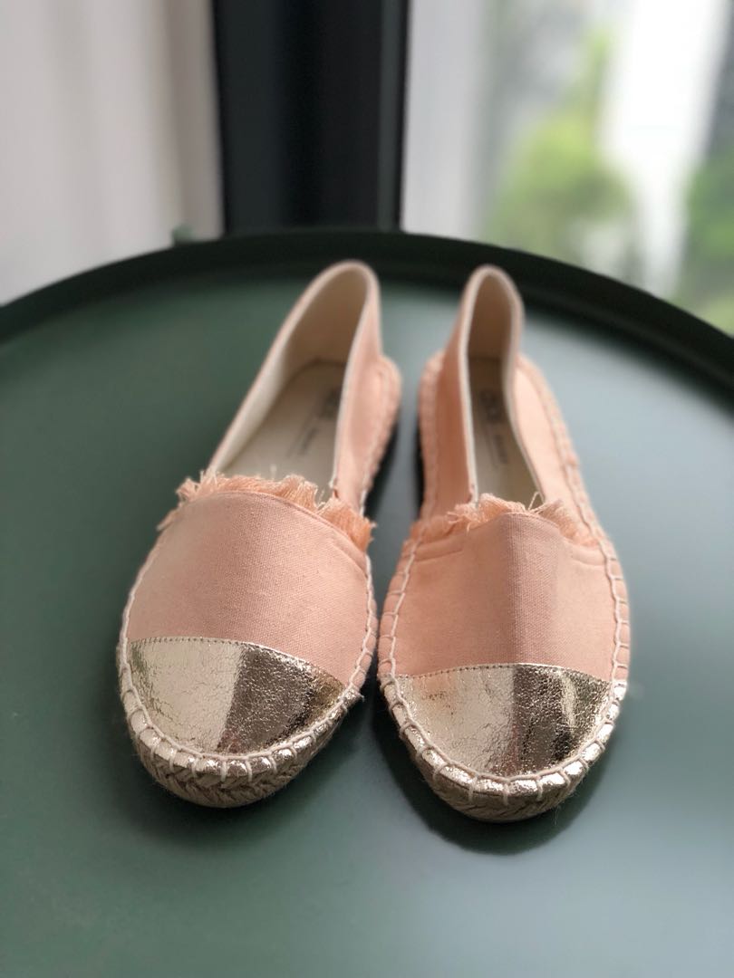 peach espadrilles