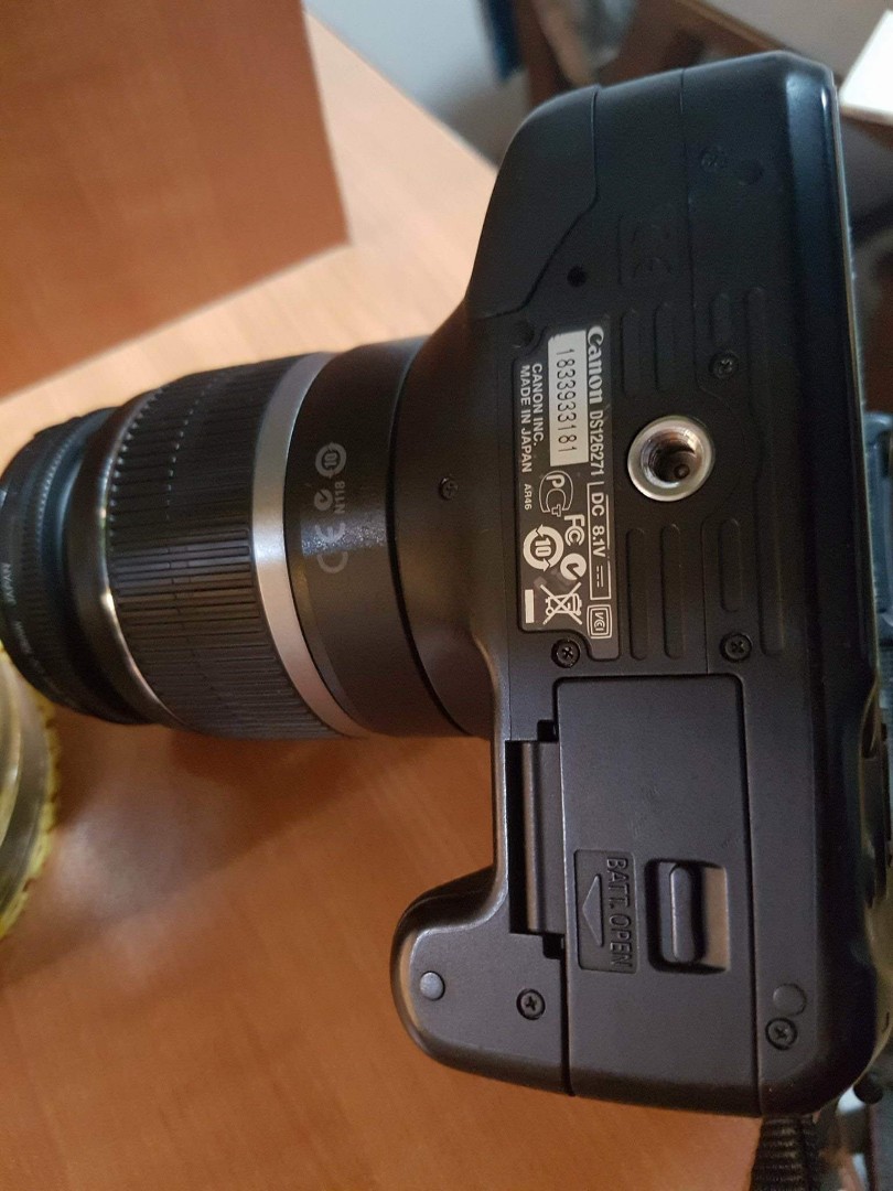 Canon 550D (Category: Cameras) located in Antipolo. Submitted by satisfactorylemon (Listing ID 164595249, Image 3). Description: Canon 550 Complete w user manual, cd's, and cords Battery in good condition Comes w 18-55mm stabilizer lens.