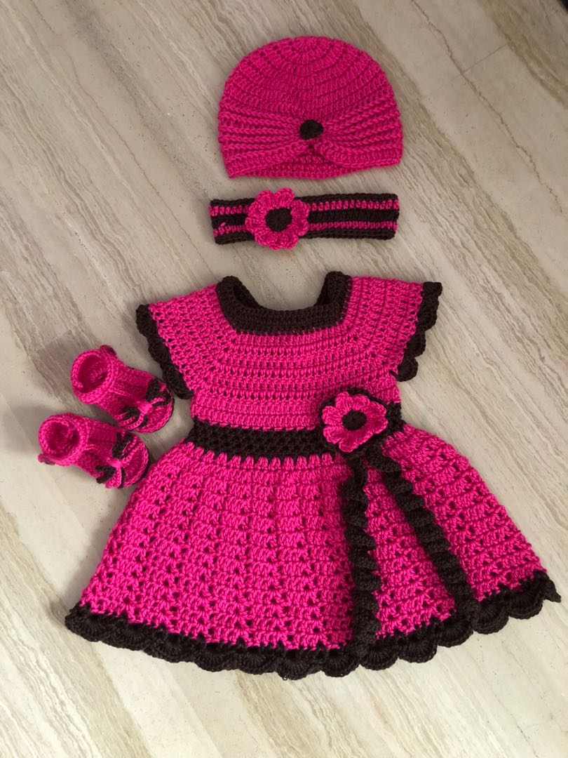 woollen crochet frocks