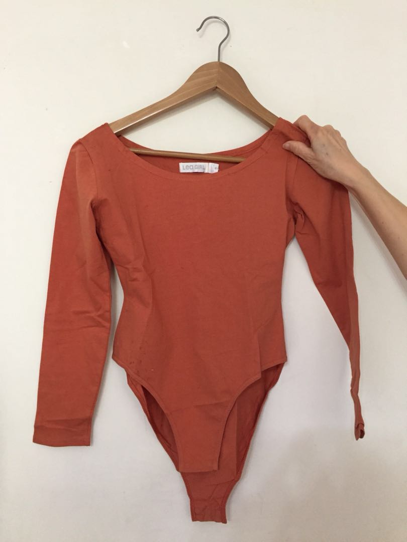 Dark orange bodysuit clearance