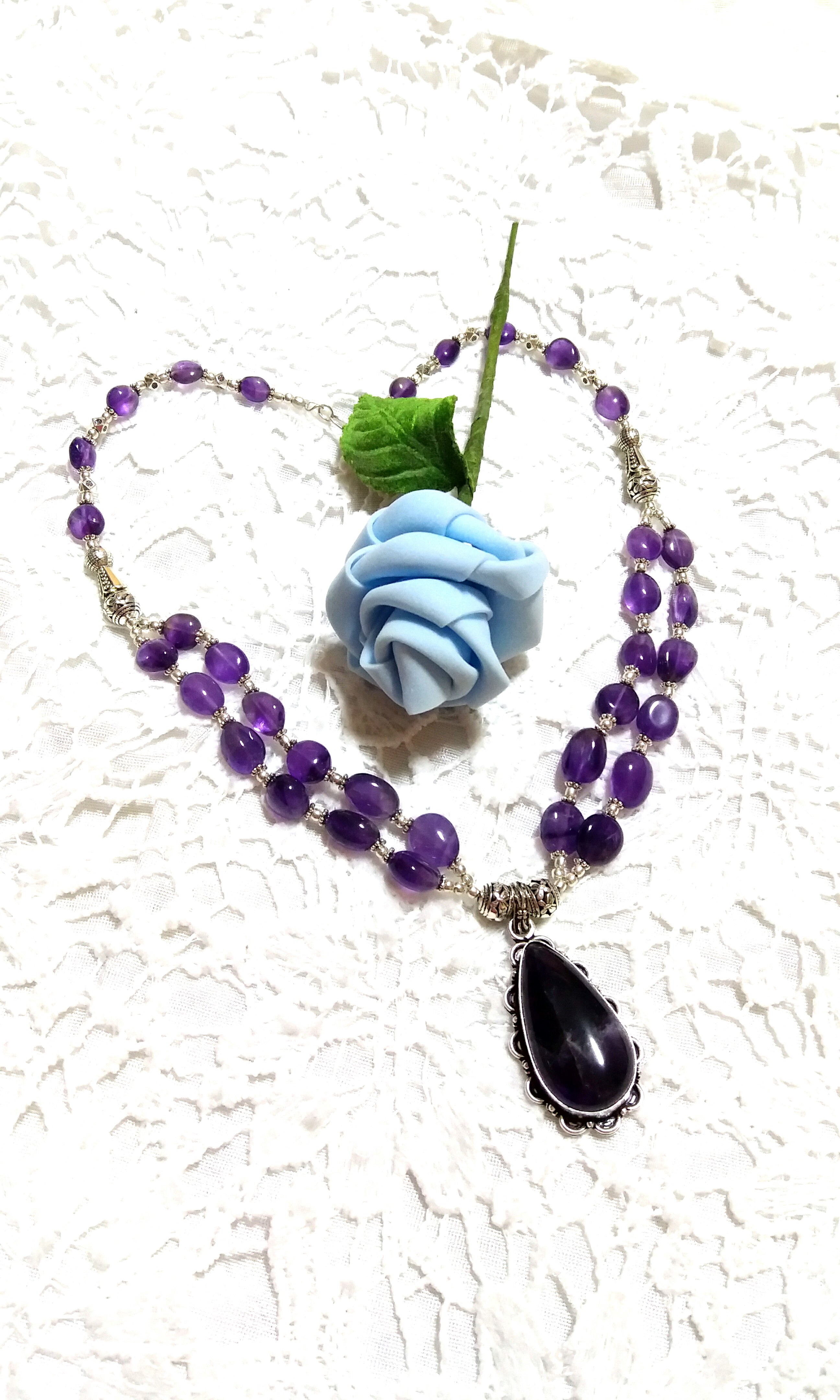 Chevron hotsell amethyst necklace