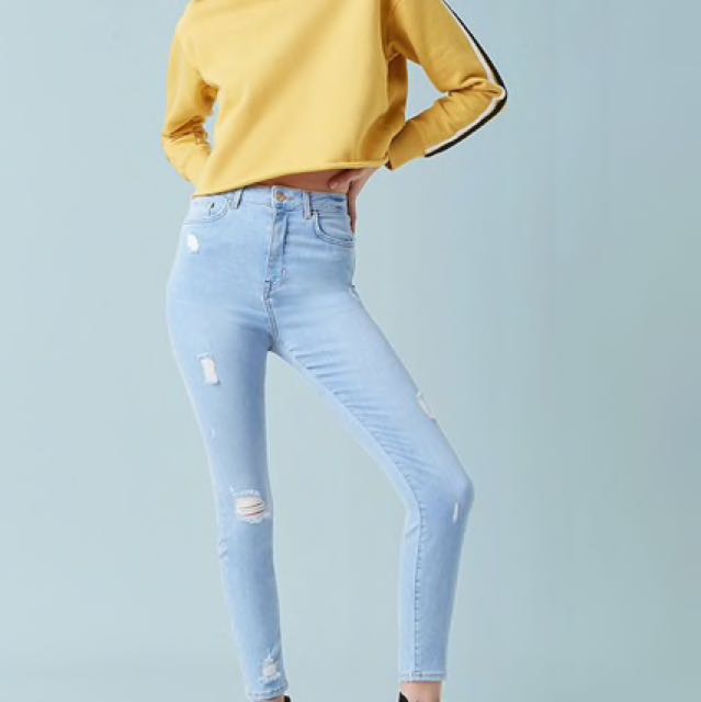 forever 21 high waisted ripped jeans