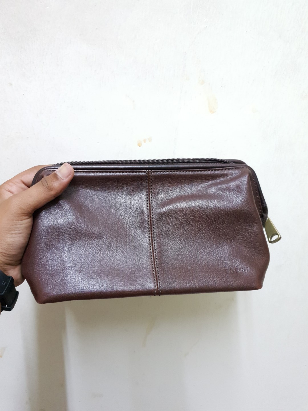 Fossil Pouch Men Bag Leather