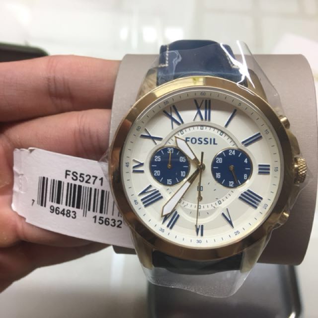 FS5271 FOSSIL Grant Cream Dial Men s Chronograph Watch