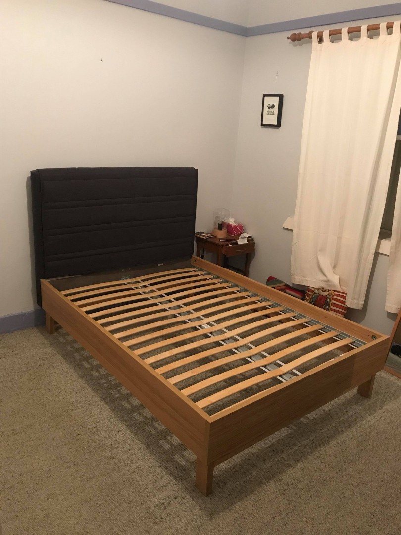 Ikea Oppland Double Bed Frame W Midbeam Slats Home Furniture Ikea Oppland Double Bed Frame W Midbeam Slats Home Furniture On Carou