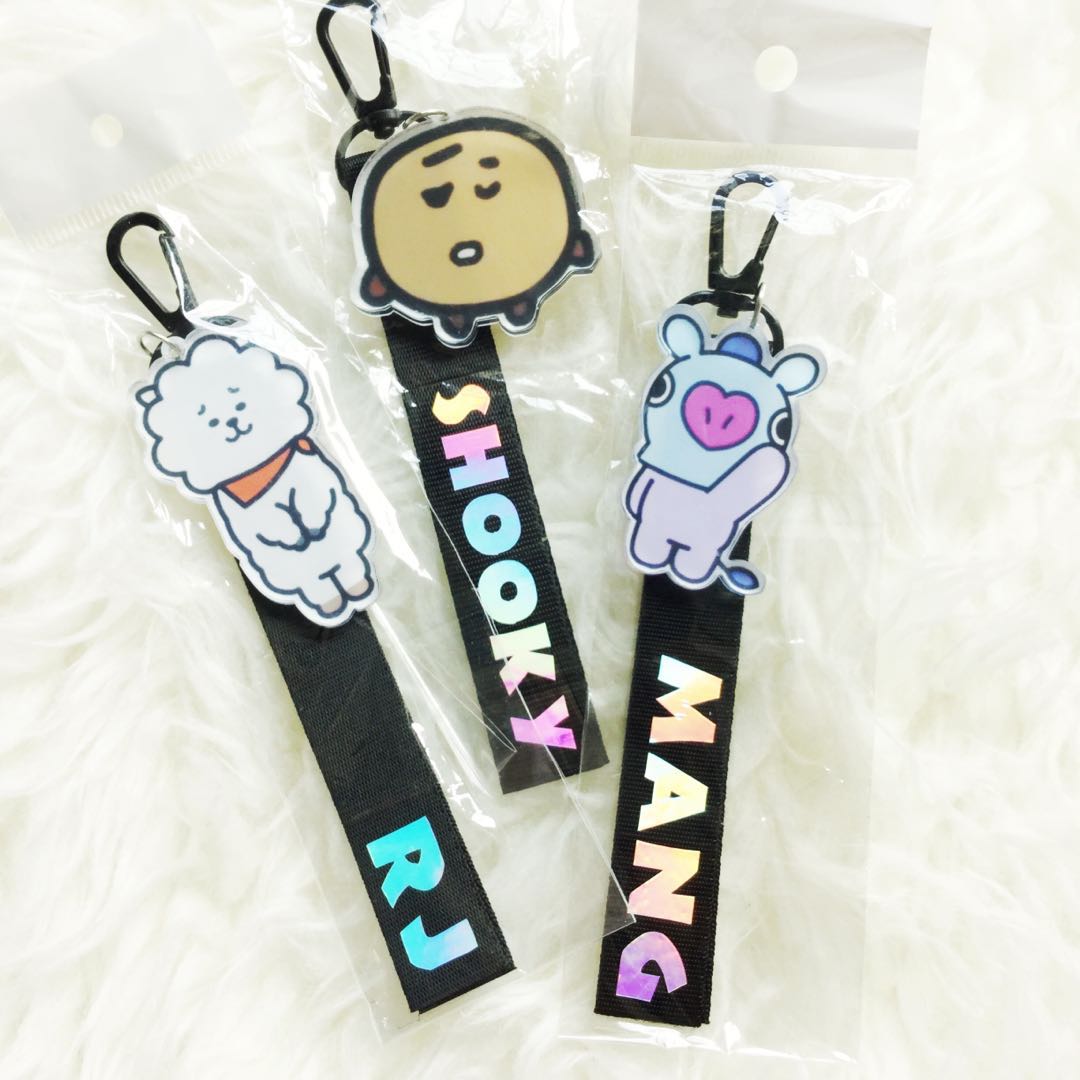 Instock Bts Bt21 Holographic Name Strap, Hobbies & Toys, Memorabilia &  Collectibles, K-Wave On Carousell