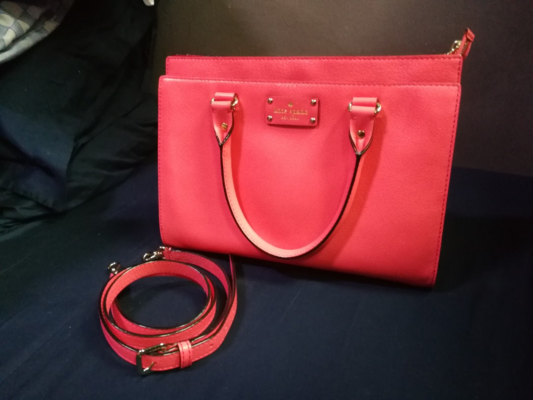 Kate Spade NWT Small Tab Crossbody Wallet Purse Stoplight Coral Red Color |  eBay