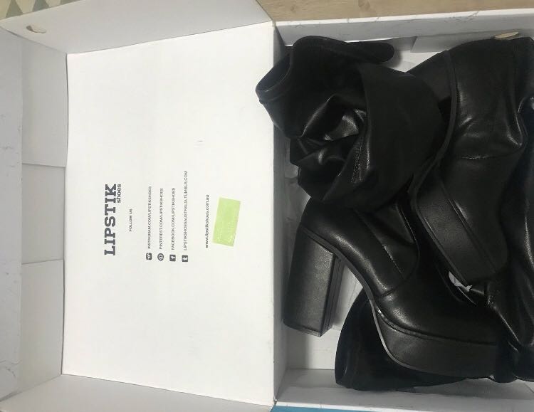 lipstik thigh high boots