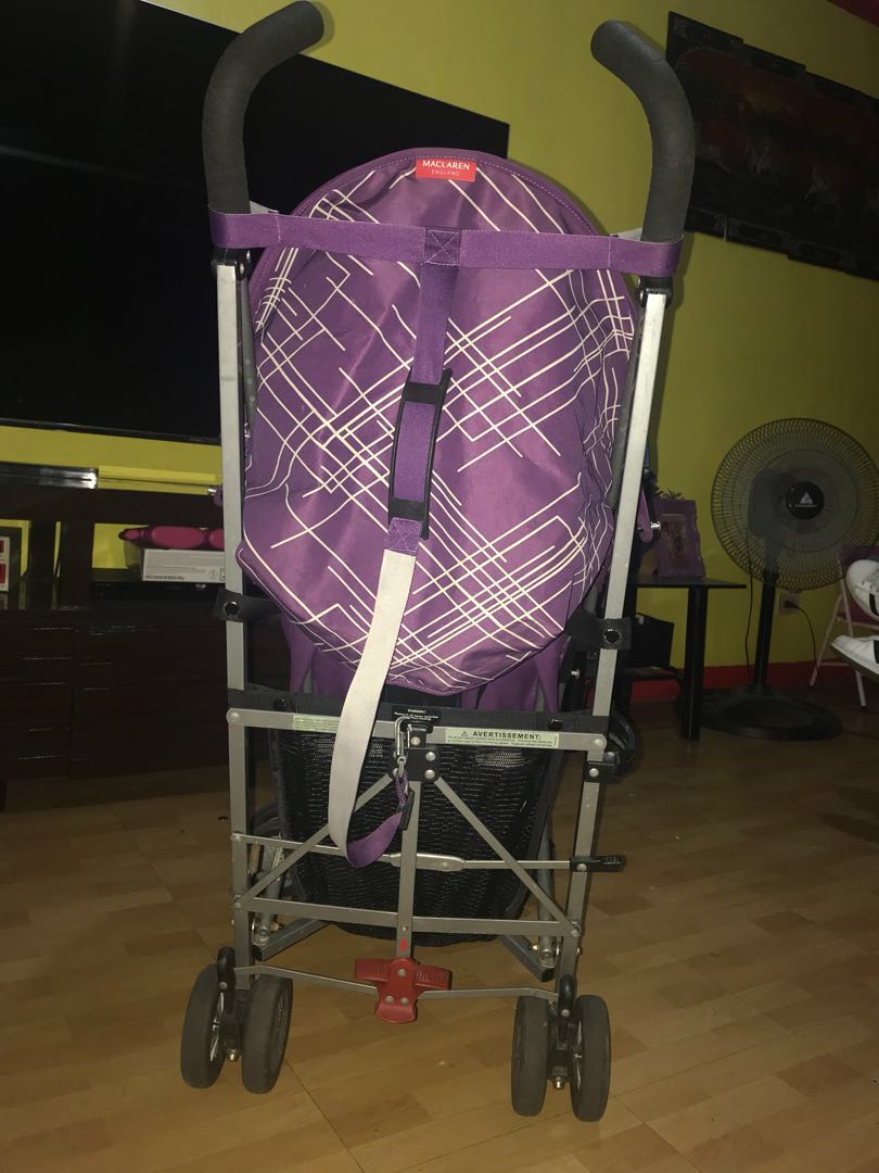 Maclaren Triumph stroller (Category: Strollers) located in Manila. Submitted by acloved (Listing ID 164569204, Image 3). Description: Used but not abused With minimal flaw but unoticeable Excellent use condition Reclineable Age appropriate is 6mos to 55lbs kid Rfs: Needs cash .