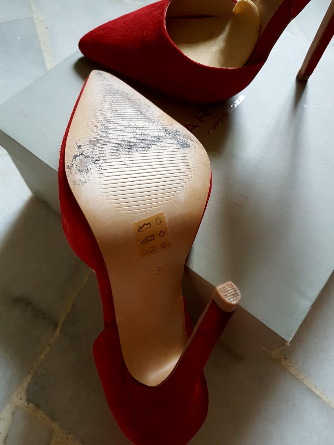 Red heels kurt geiger new arrivals