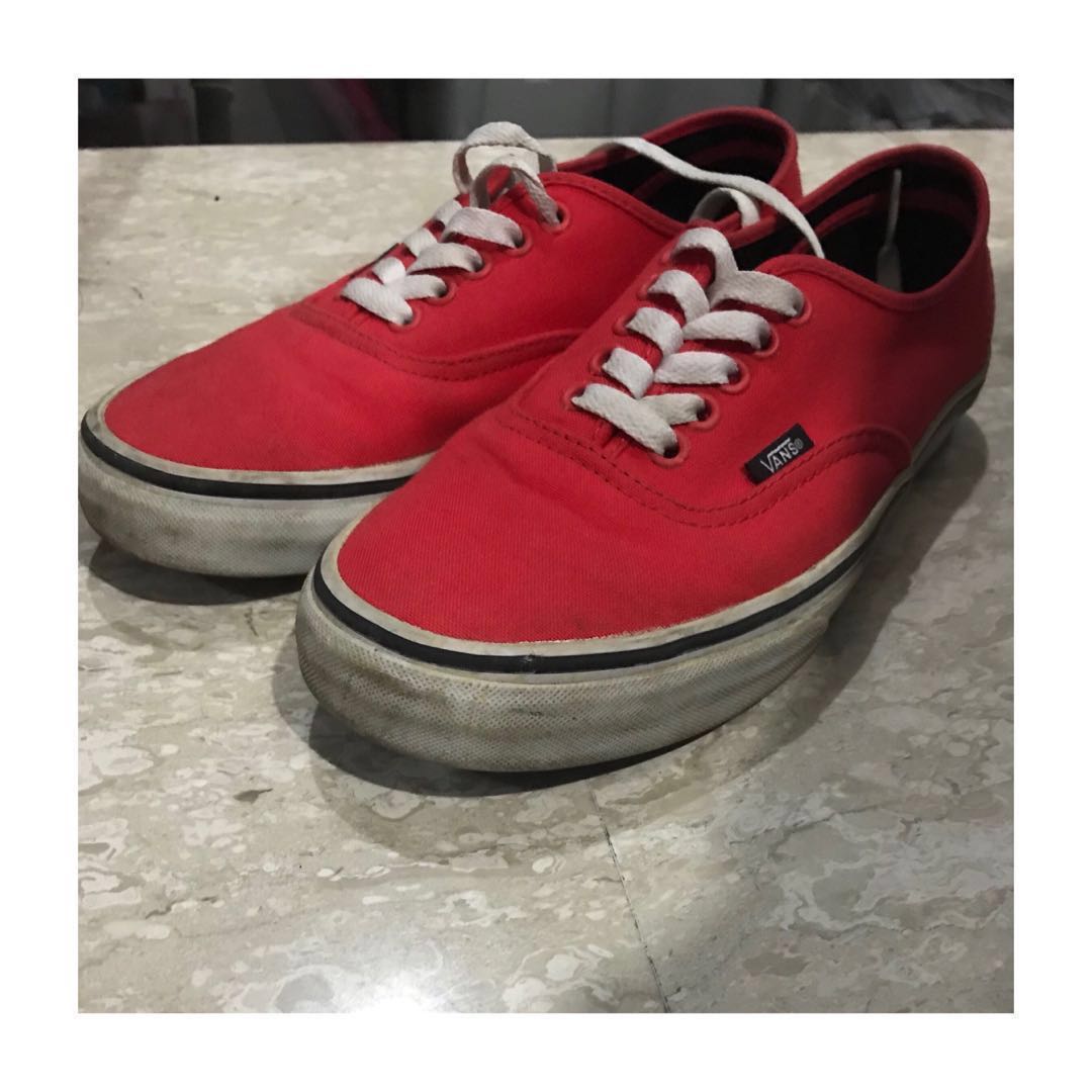 vans trainers mens red