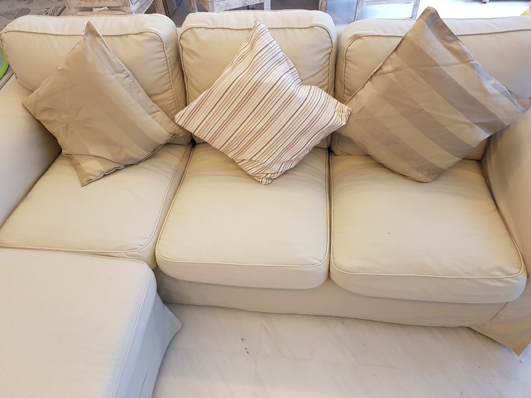 Sofa, Armchair, Footstool IKEA Ektorp, Furniture & Home Living