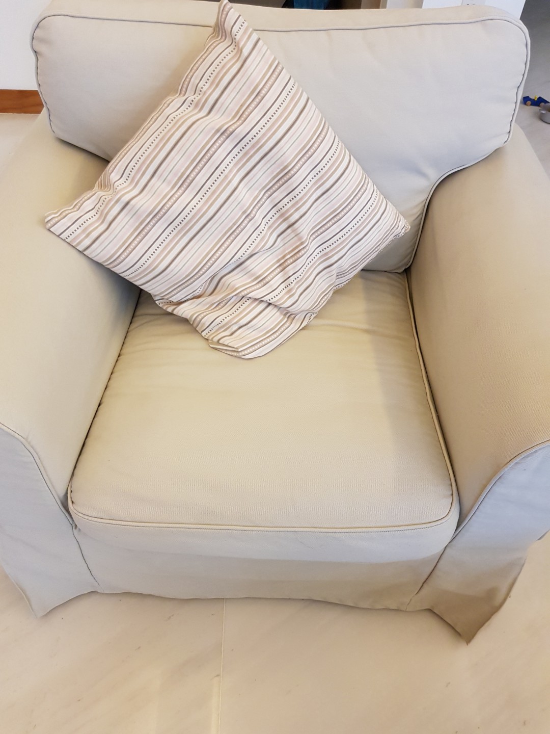 Sofa, Armchair, Footstool IKEA Ektorp, Furniture & Home Living