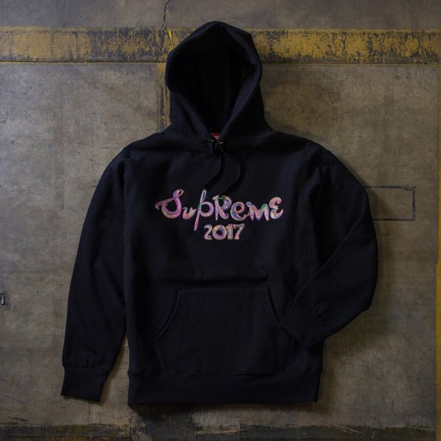 supreme brush logo hoodie