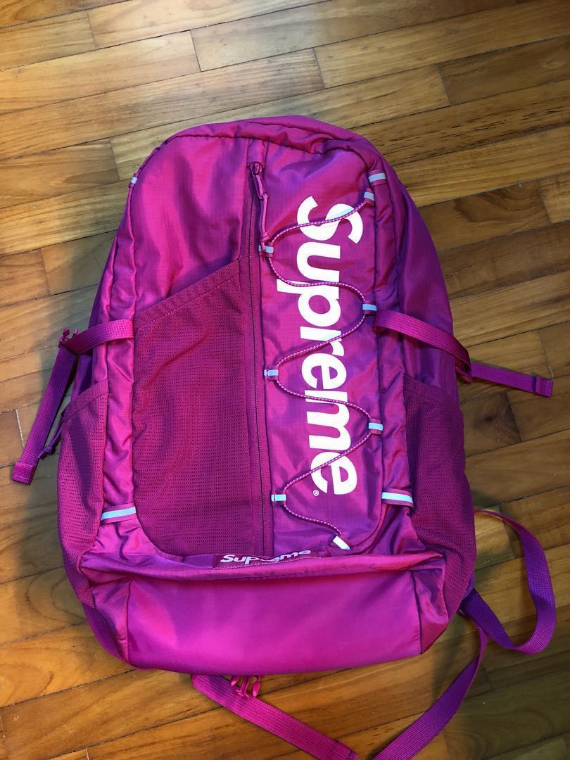 supreme ss17 backpack magenta