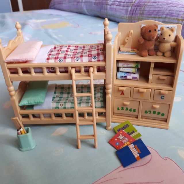 sylvanian families childrens bedroom set