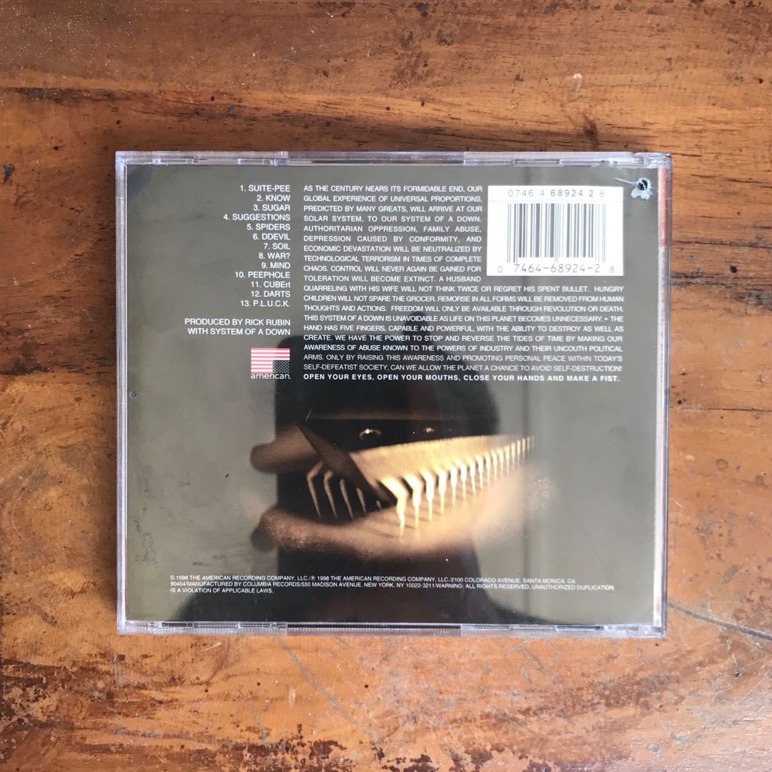 System of a discount down 1998 album