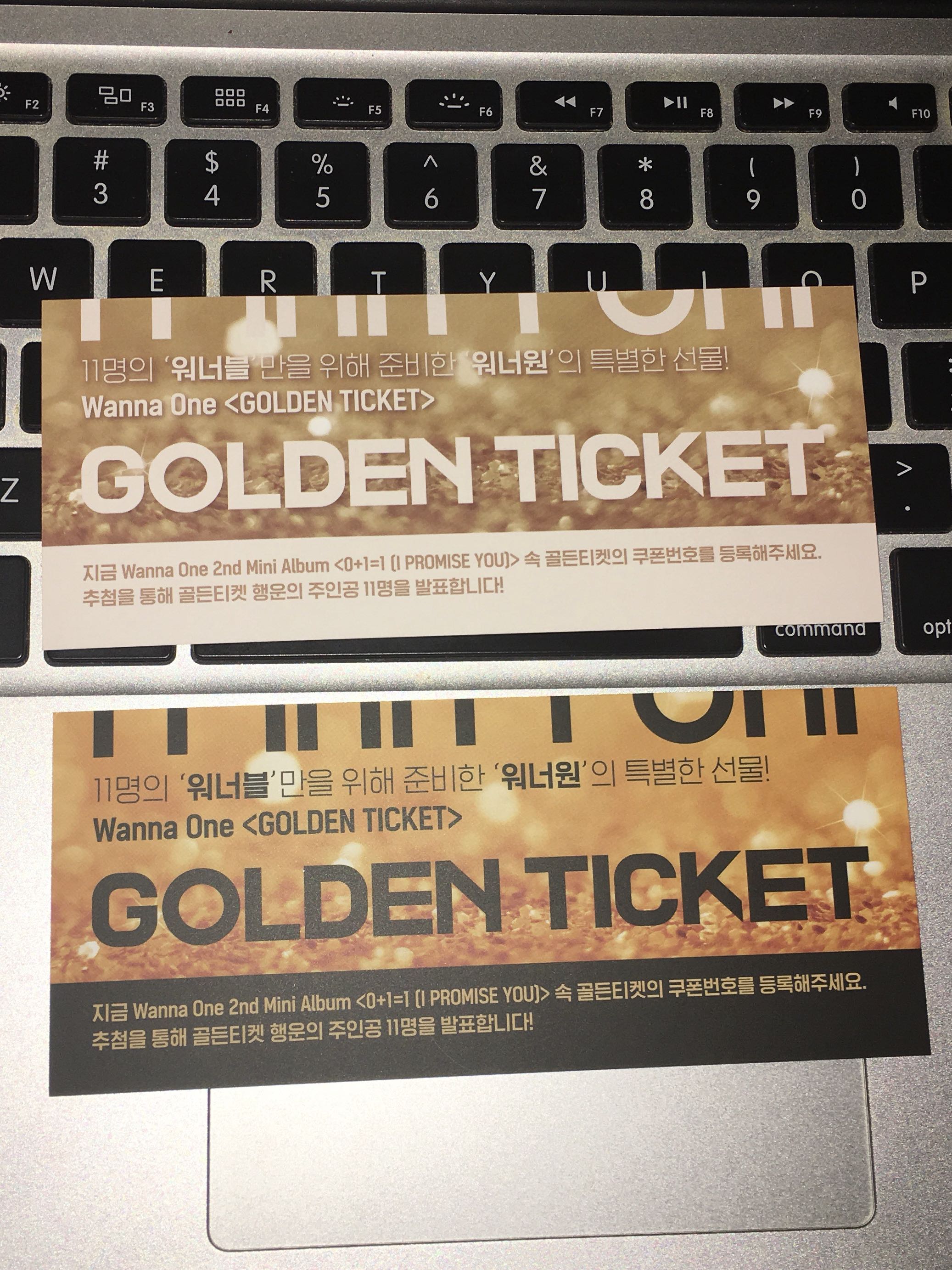 Wts Wanna One Ipu Golden Ticket Entertainment K Wave On Carousell