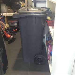 Grey dustbin