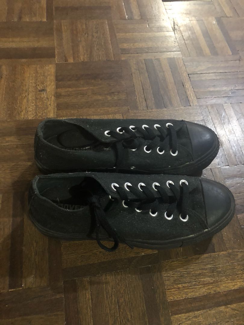 double sole black converse