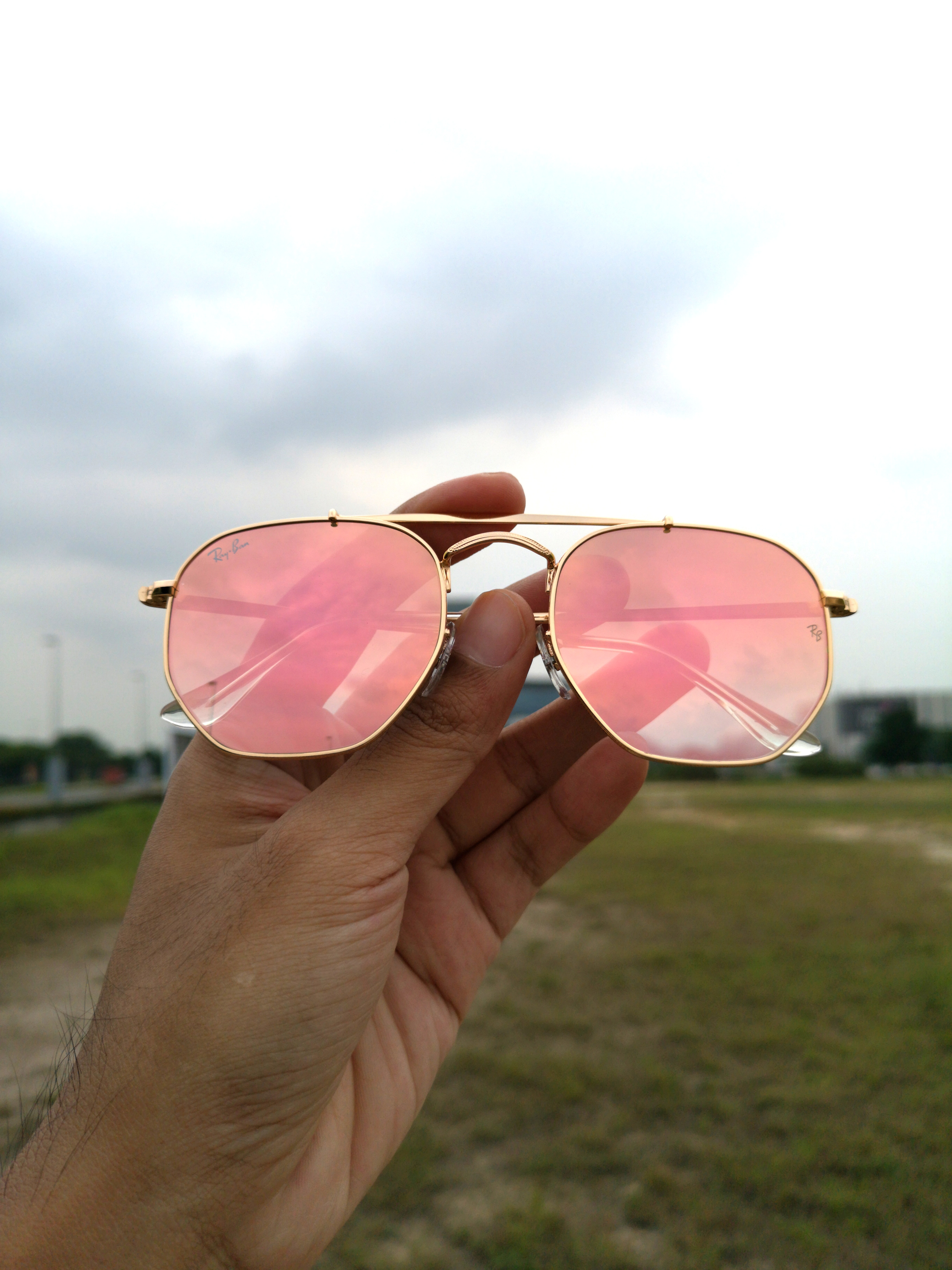 Ray ban marshal hotsell pink gradient mirror