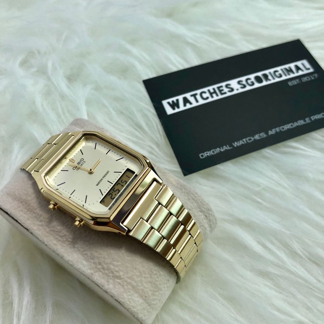 Casio deals aq230 gold