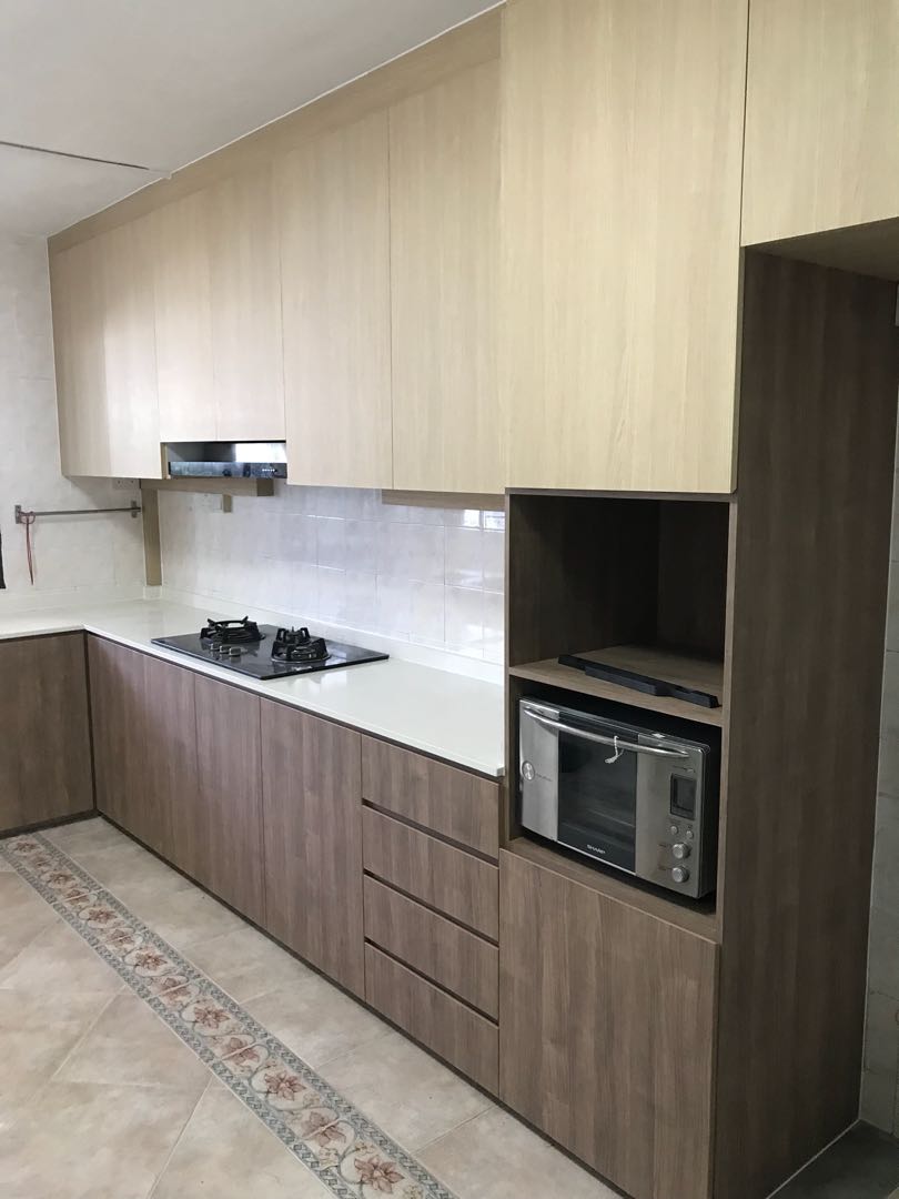 Change Of Old Kitchen Cabinet Due To Water Leakage Furniture Shelves Drawers On Carousell