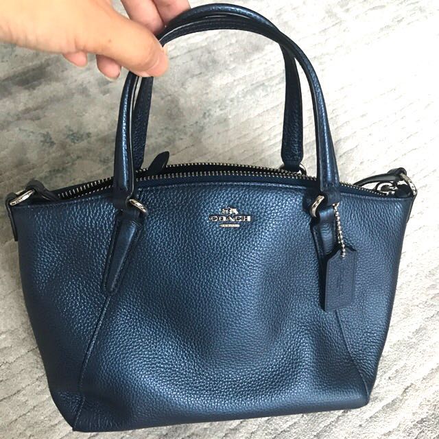 Metallic blue on sale coach purse