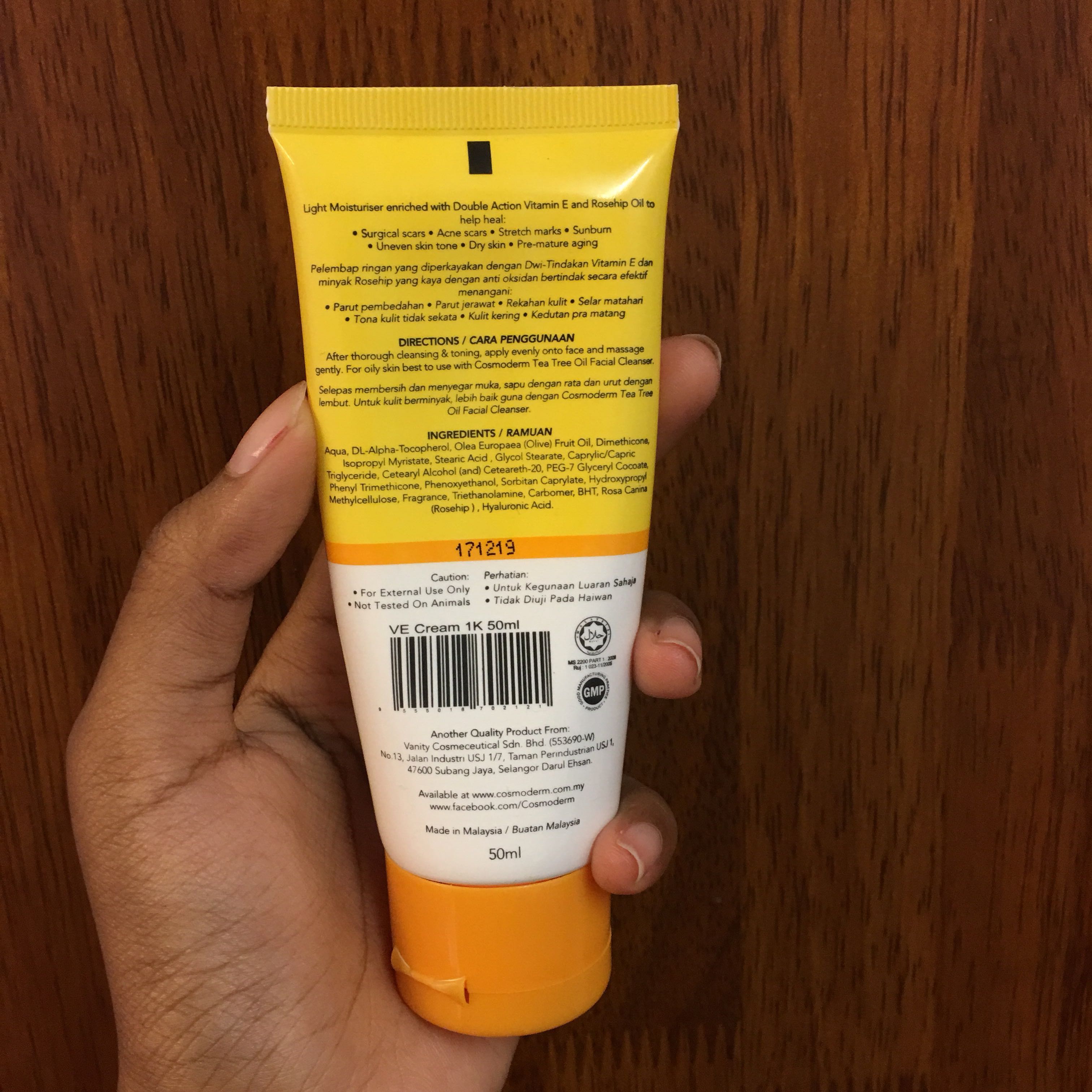 Cosmoderm Vitamin E Cream 1000 Iu Preloved Health