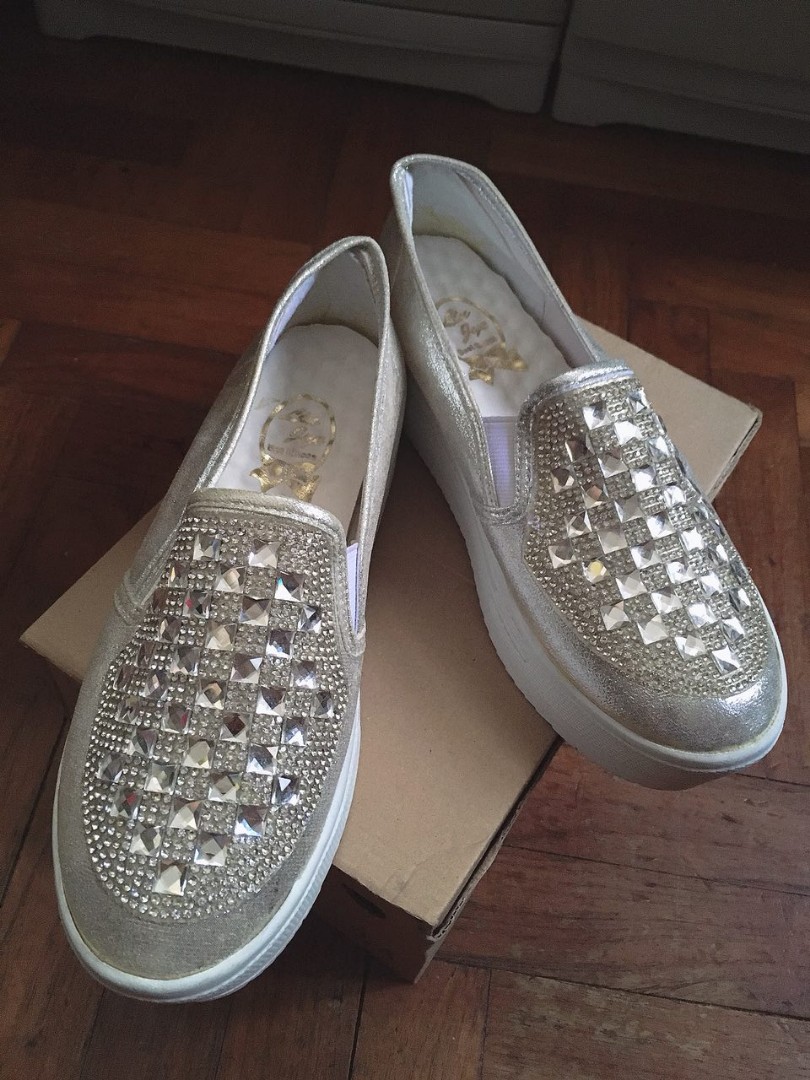 diamond studded shoes