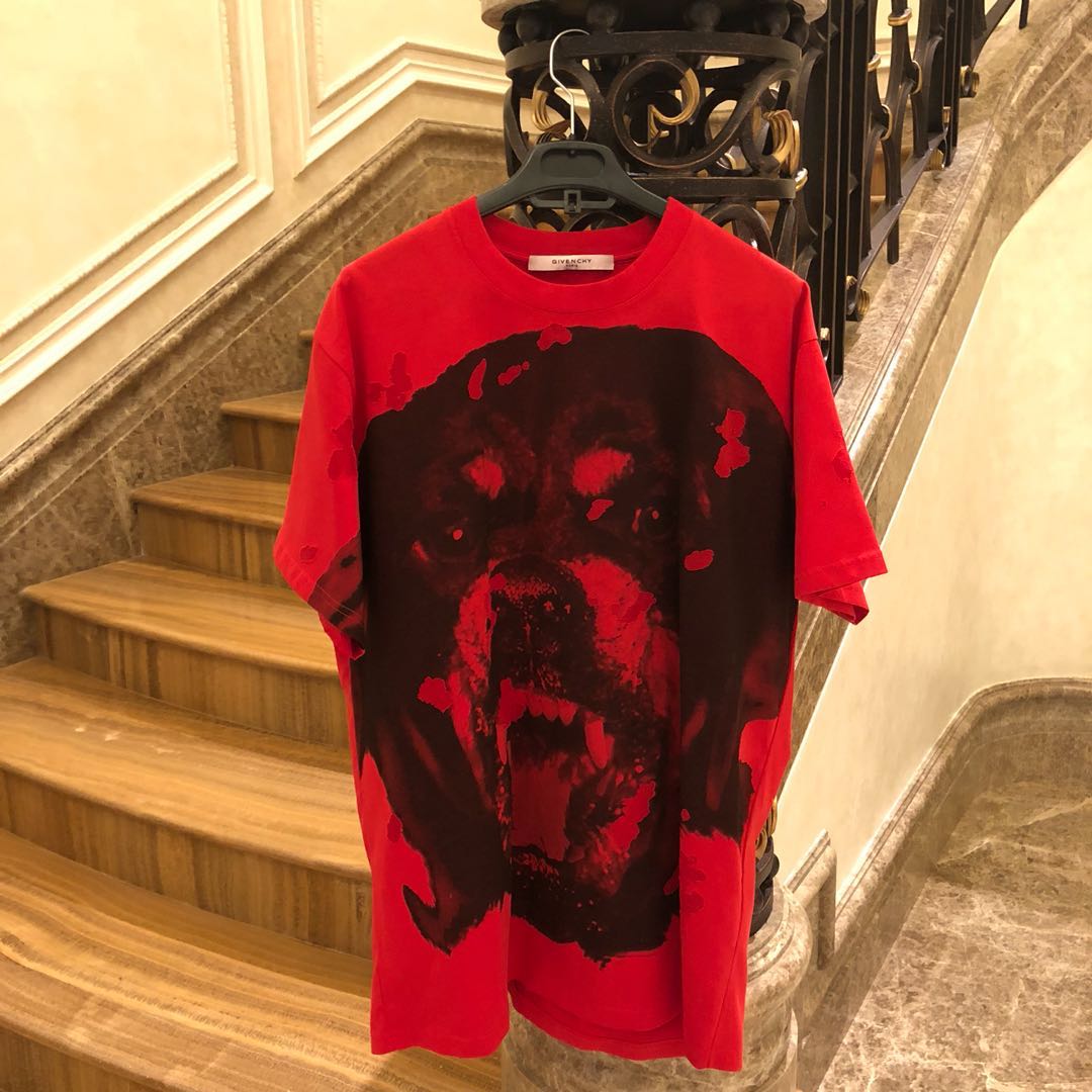Givenchy red rottweiler t shirt online