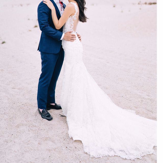 Mermaid Wedding Gown With Beautiful Lace Train Women S Fashion