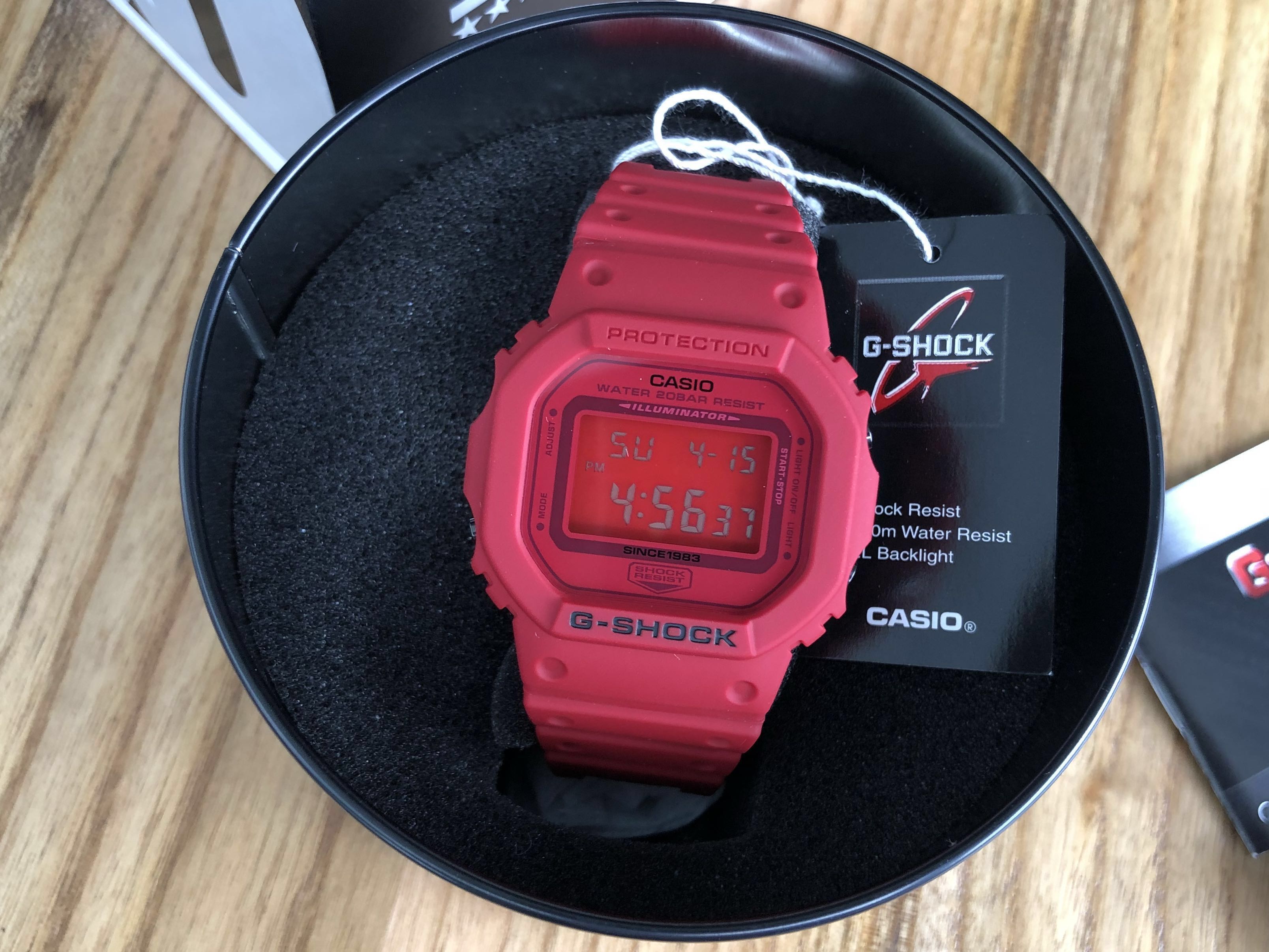 G shock red out deals