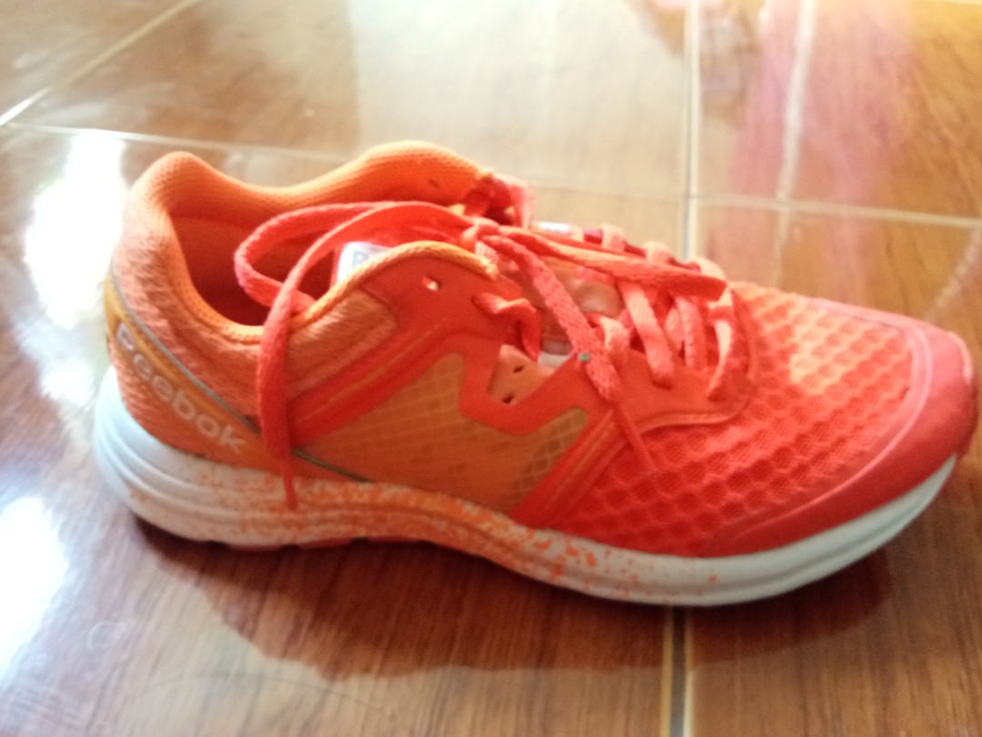 Reebok neon orange running shoes Women s Fashion Footwear
