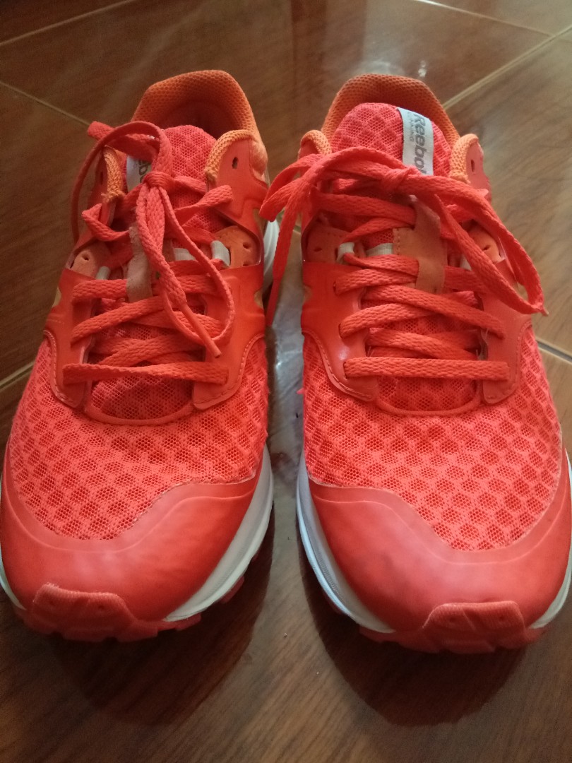 Neon orange reebok shoes sales