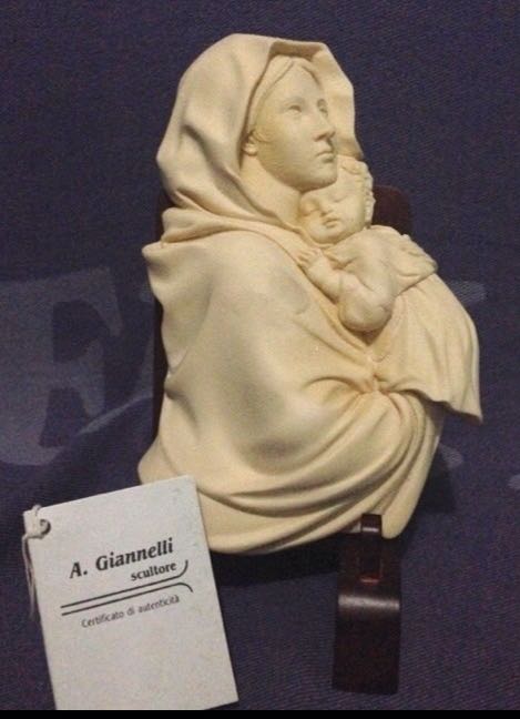 Sale Vintage Sculpture Madonna Child By A Giannelli