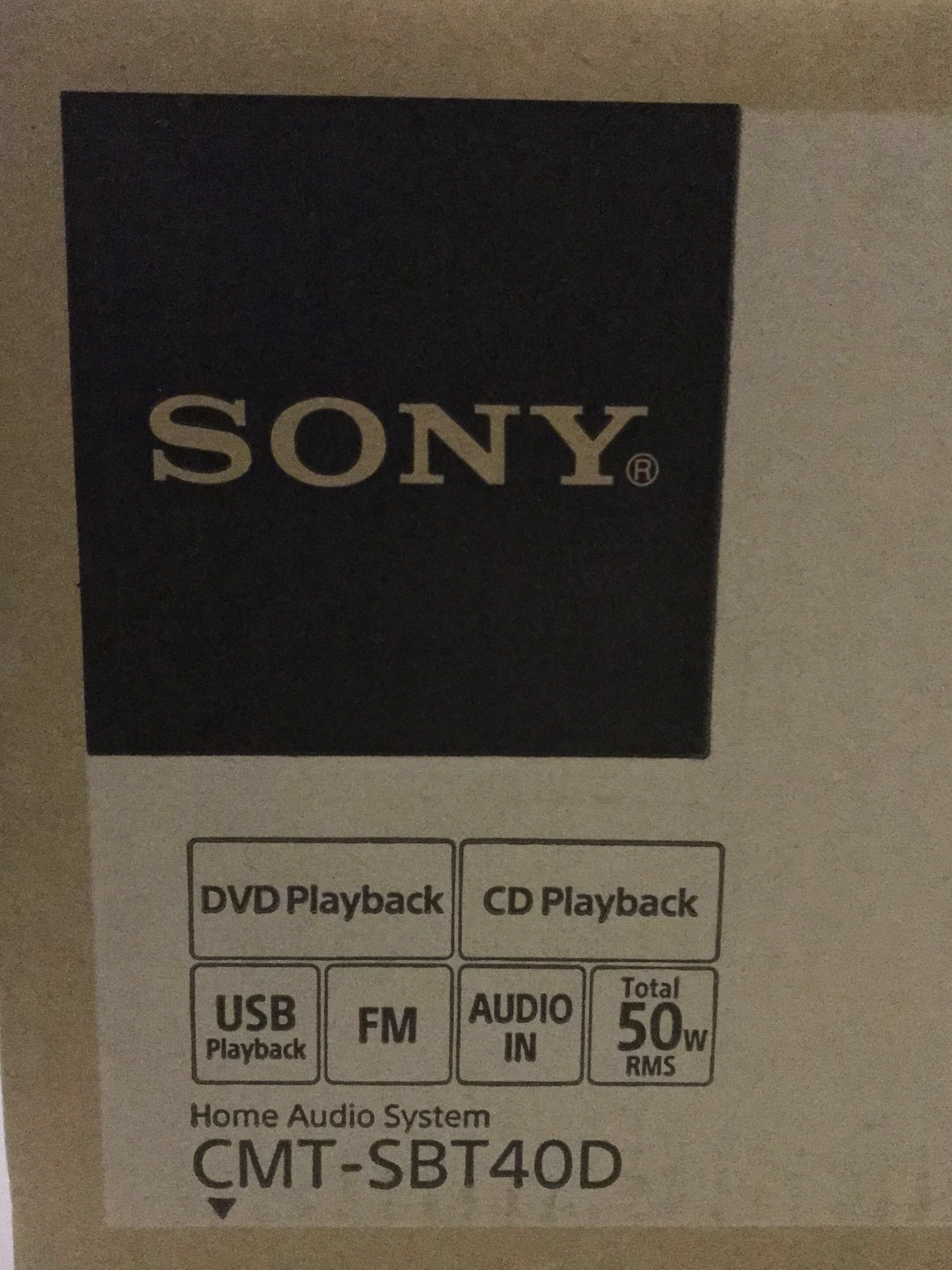 Sony Home Audio System CMTSBT40D, Audio, Other Audio Equipment on