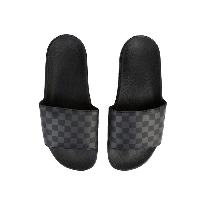 checkerboard vans sandals