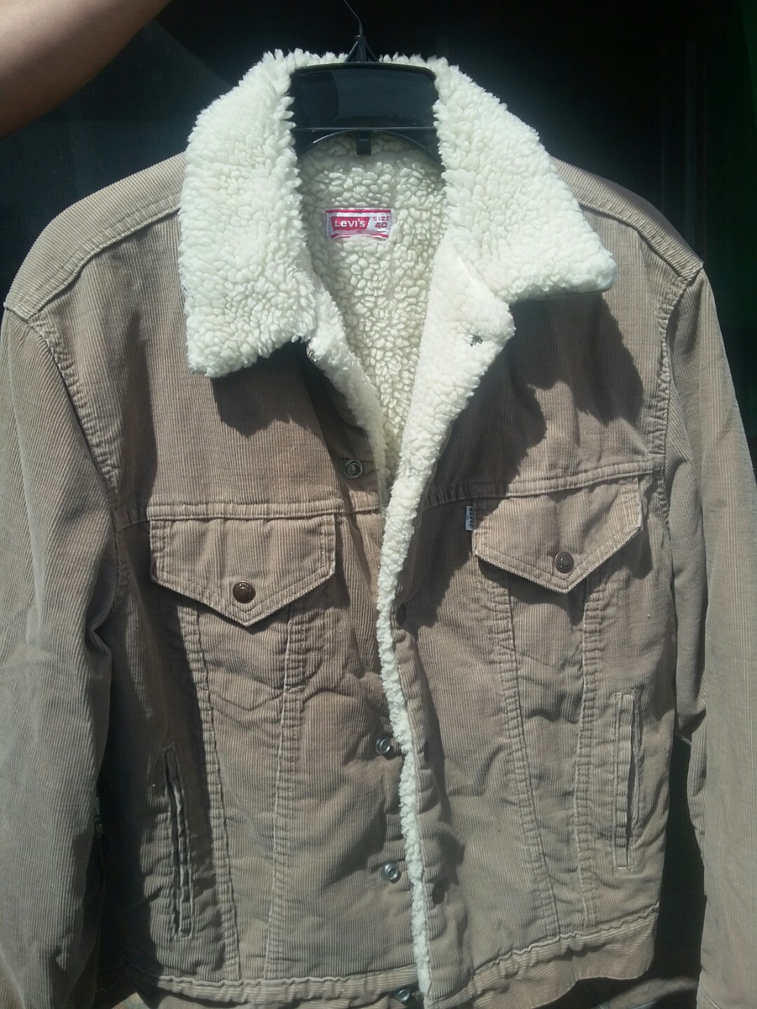 levis corduroy sherpa jacket women's