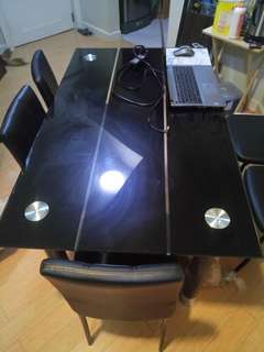 Tempered Glass Dining Table 6 seater