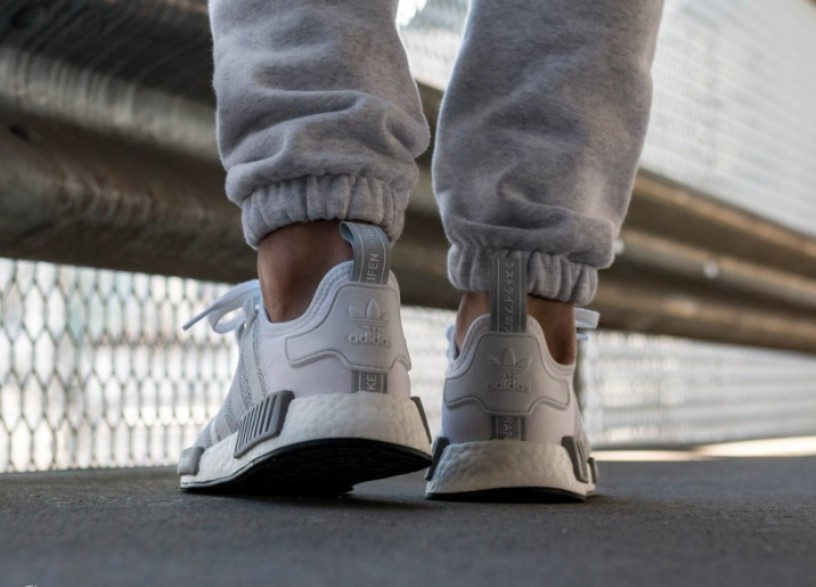 Adidas NMD R1 White Carbon Grey Women s Fashion Footwear