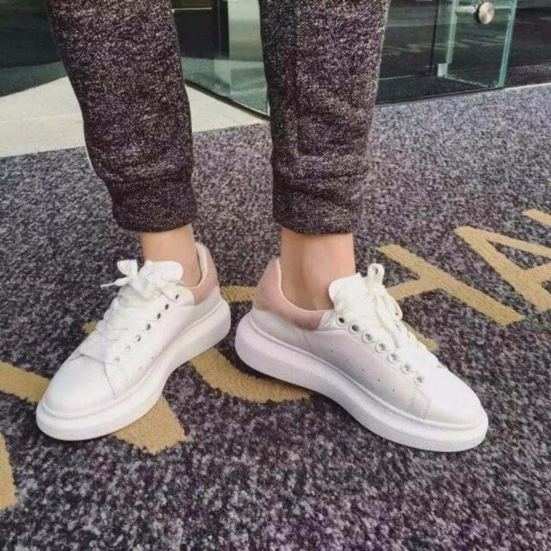 white and pink alexander mcqueen sneakers