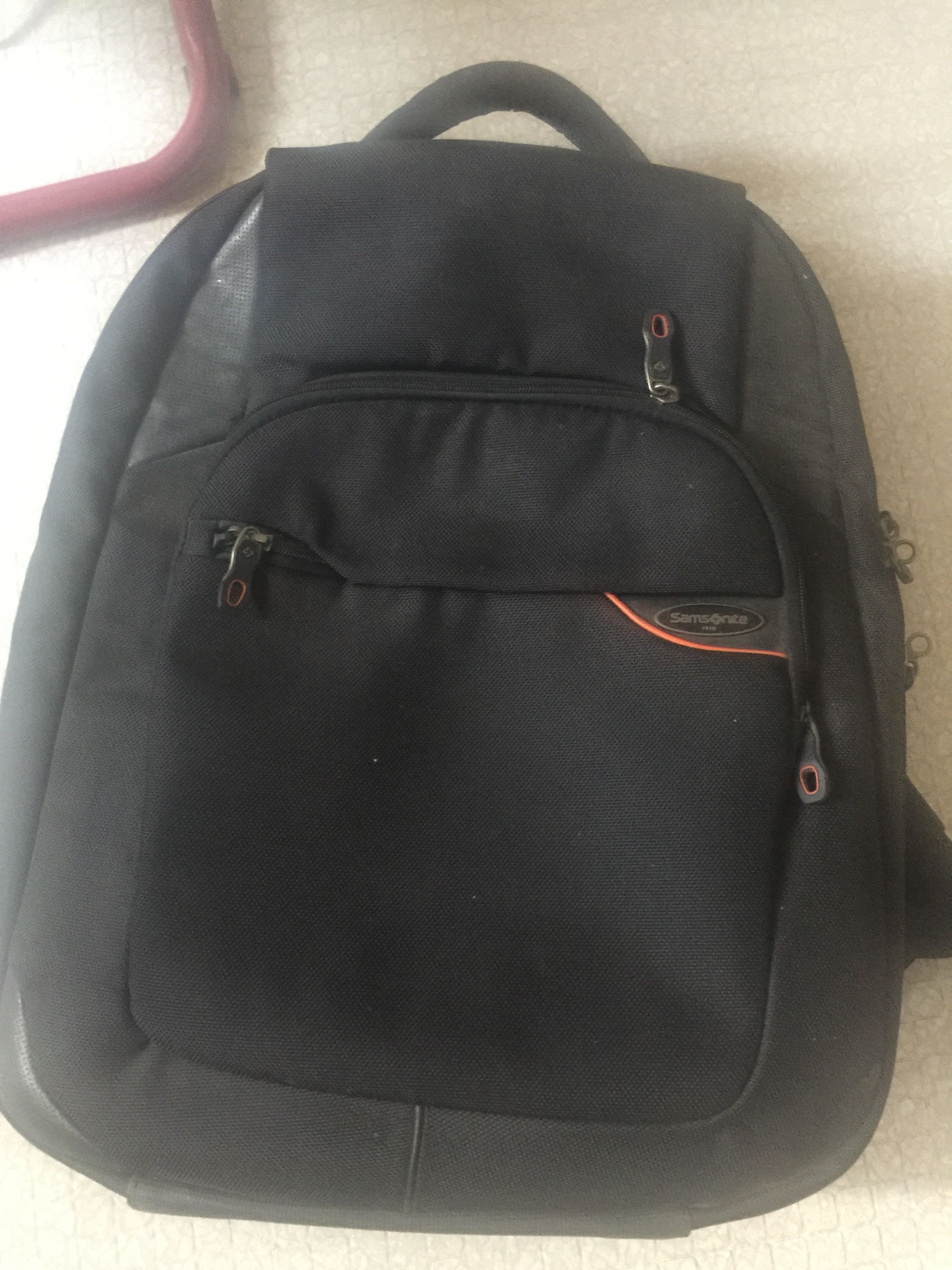 Authentic Samsonite Laptop Backpack (Category: Backpacks) located in Makati City. Submitted by missybonbon_85 (Listing ID 140254398, Image 1). Description: Samsonite laptop backpack w/ limited lifetime warranty at trinoma Used but not abused. Very sturdy bag; perfect for travel on a business trip etc..