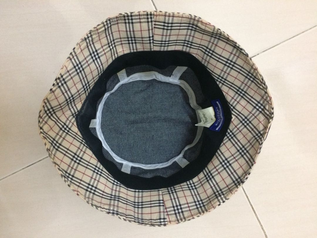 Burberry blue cheap label hat