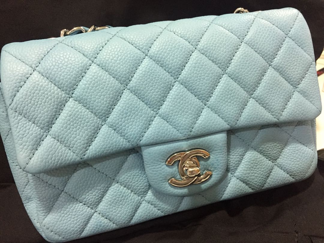 chanel bag baby blue