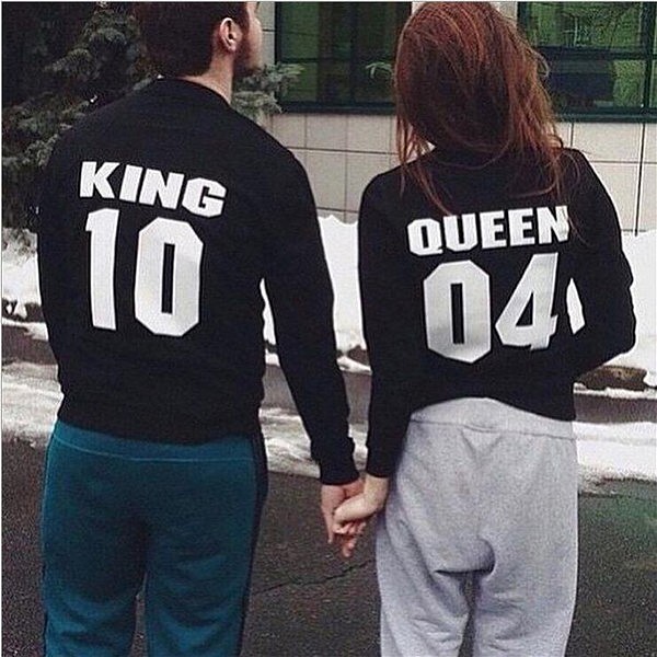 Couple Set Queen And King Black Sweater Jacket Pullover Women s Fashion Coats Jackets and Outerwear on Carousell