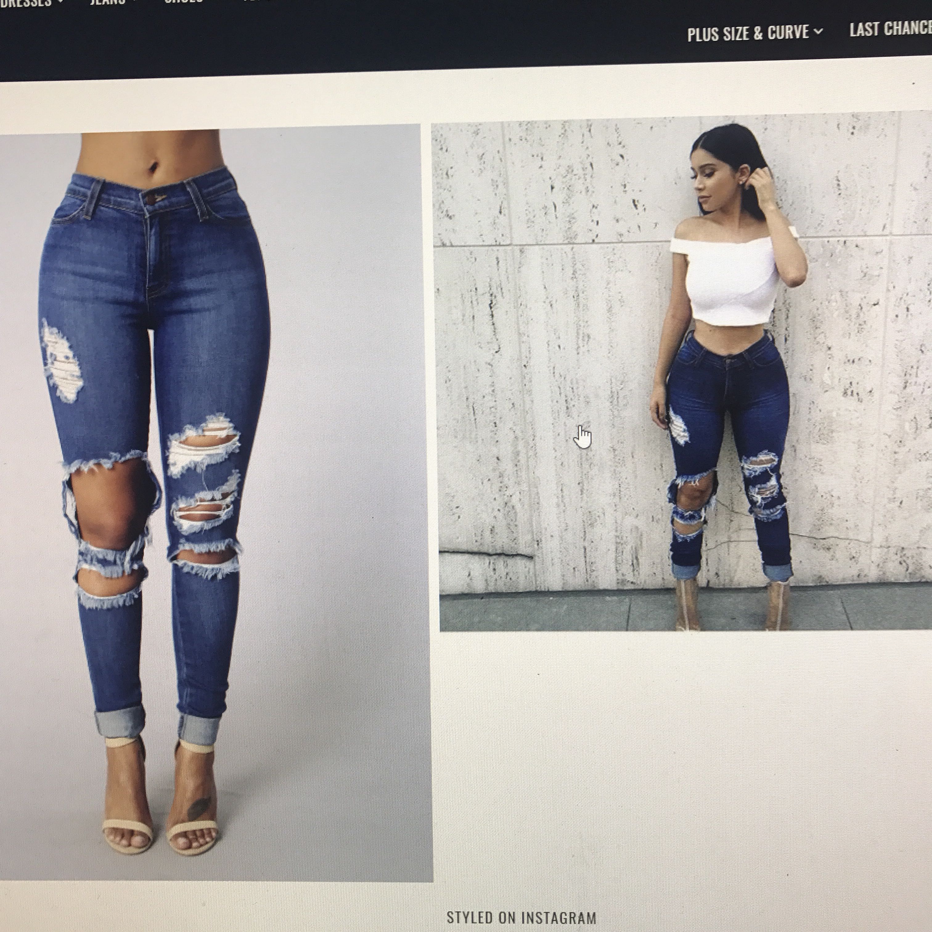 ripped jeans women's fashion nova